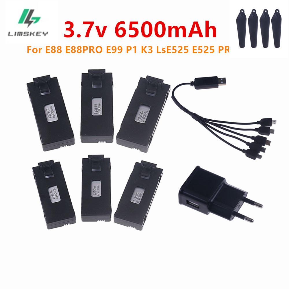 Baterai Lipo 3.7V 6500Mah dan  - Eachine Drone E58 ulasan dan harga